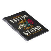 Funny Tattoo Artist Sarcastic Quote Notitieboek (Rechterzijde)
