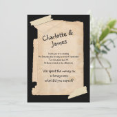 Funny Tatty Paper Humor Wedding Kaart (Staand voorkant)