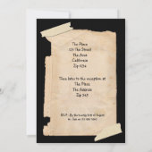 Funny Tatty Paper Humor Wedding Kaart (Achterkant)