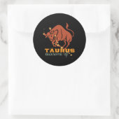 Funny Taurus Zodiac Horoscope Astrologie Geweldige Ronde Sticker (Tas)