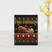 Funny Tax Evasion Lobster Money Ugly Christmas Swe Kaart (Gele Bloem)