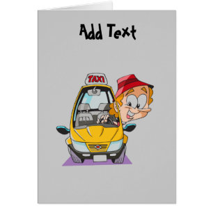 Funny taxi driver cartoon gepersonaliseerd
