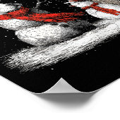 Funny Tbull Dog In The Snow Tree Christmas Winter  Poster (Hoek)