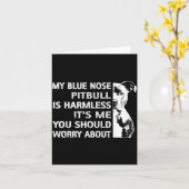 Funny Tbull Quote Blue Nose Tbull Design Cool Dog  Kaart (Gele Bloem)