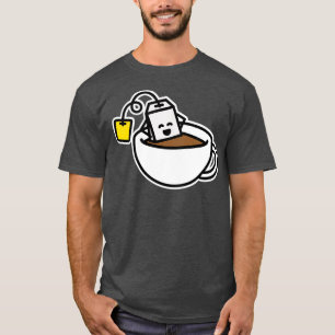 Funny tea bag in teacup spa relaxing cup of tea t-shirt