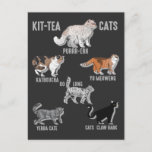 Funny Tea Drinker Cat Humor Kitten Love Briefkaart<br><div class="desc">Laat ze lachen met onze Kit Tea Cats. Cartoon katten voor thee- en kattenliefhebbers. Deze strip is perfect voor dierenvrienden met een gevoel van humor en stijl.</div>