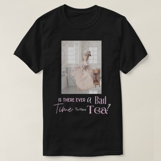 funny tea drinker proper lady sitting on toilet t-shirt (Design voorkant)