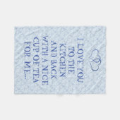 Funny Tea houdt van je naar de keuken Man Man Fleece Deken (Voorkant (Horizontaal))