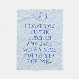 Funny Tea houdt van je naar de keuken Man Man Fleece Deken