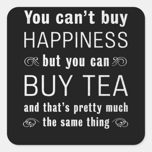 Funny Tea Lover - Gift for teatime Party Vierkante Sticker (Voorkant)