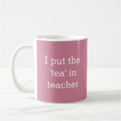 Funny Tea Lover Teacher Humor Dusty Pink Koffiemok (Links)