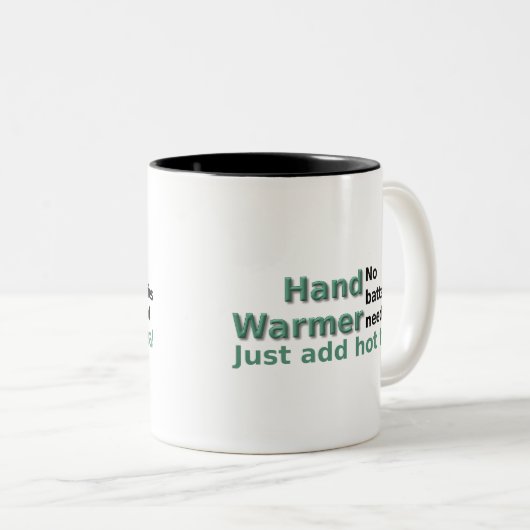 Funny Tea Mok Quote Hand Warmer (Voorkant rechts)