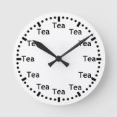 Funny Tea O' Clock Wall klok (Voorkant)