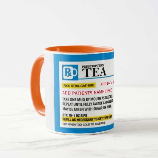 Funny Tea Prescription Combo Mok (Voorkant links)