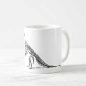 Funny Tea Rex Tyrannosaurus Dinosaur Vaderdag Koffiemok (Voorkant rechts)