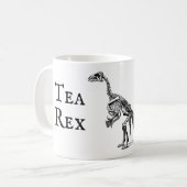 Funny Tea Rex Tyrannosaurus Dinosaur Vaderdag Koffiemok (Voorkant links)