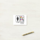 Funny Teacher 1 Education Diagnostician Teacher Post-it® Notes (Op bureau)