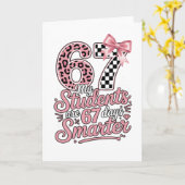 Funny Teacher 67 Days Smarter Students Classroom Kaart (Gele Bloem)