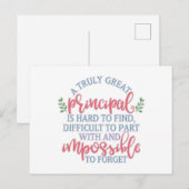 Funny Teacher Apprecial Principal Briefkaart (Voorkant / Achterkant)