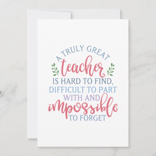 Funny Teacher Apprecial Principal Kaart (Voorkant)