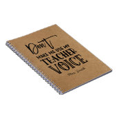 Funny Teacher Appreciation Quote Faux Kraft Notitieboek (Rechterzijde)
