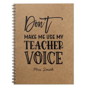 Funny Teacher Appreciation Quote Faux Kraft Notitieboek