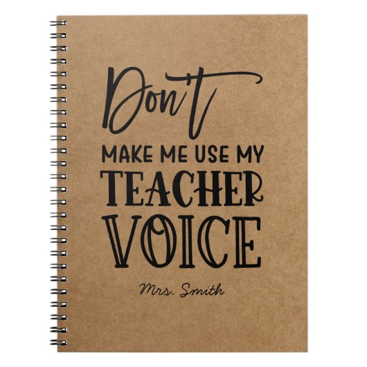 Funny Teacher Appreciation Quote Faux Kraft Notitieboek (Voorkant)