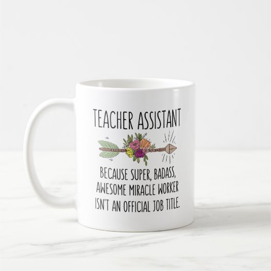 Funny Teacher Assistant Education Aide Gift Idee Koffiemok (Links)