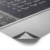 Funny Teacher Blackboard Jouw tekst Poster (Hoek)