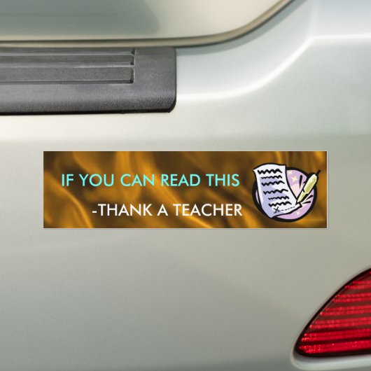Funny Teacher Bumpersticker (Op auto)