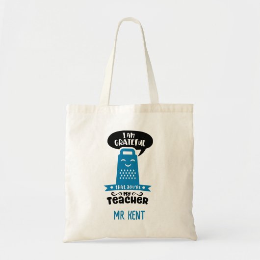Funny Teacher Canvas tassen - Blue Grateful Grater (Voorkant)