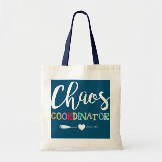 Funny Teacher Chaos Coordinator Tote Bag (Voorkant)