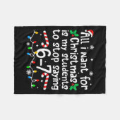 Funny Teacher Christmas Students Saying 6-7 67 Six Fleece Deken (Voorkant (Horizontaal))