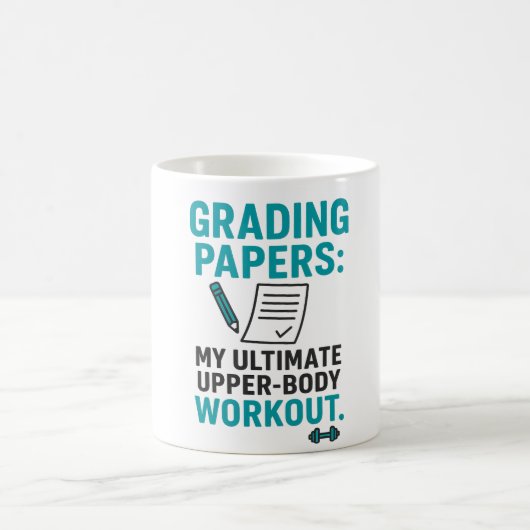 Funny Teacher Coffee Mug – "Grading Papers Koffiemok (Center)