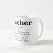 Funny Teacher Definition Koffiemok (Voorkant rechts)