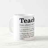 Funny Teacher Definition Koffiemok (Voorkant links)