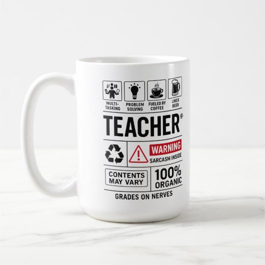 Funny Teacher Definition — Multi-Tasking Koffiemok (Links)