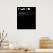 Funny Teacher Definition Poster (Keuken)