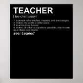 Funny Teacher Definition Poster (Voorkant)