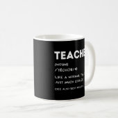 Funny Teacher Definition Teacher Appreciation Back Koffiemok (Voorkant rechts)