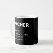 Funny Teacher Definition Teacher Appreciation Back Koffiemok (Voorkant links)