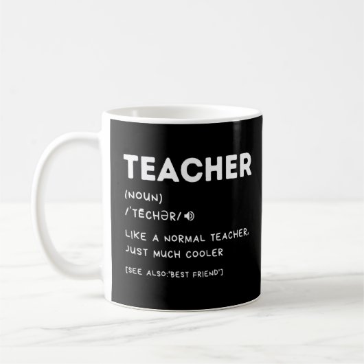 Funny Teacher Definition Teacher Appreciation Back Koffiemok (Links)