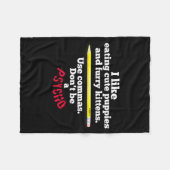 Funny Teacher English Use Commas Dont Be A Psycho  Fleece Deken (Voorkant (Horizontaal))