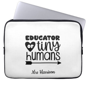 Funny Teacher gepersonaliseerd cadeau Laptop Sleeve