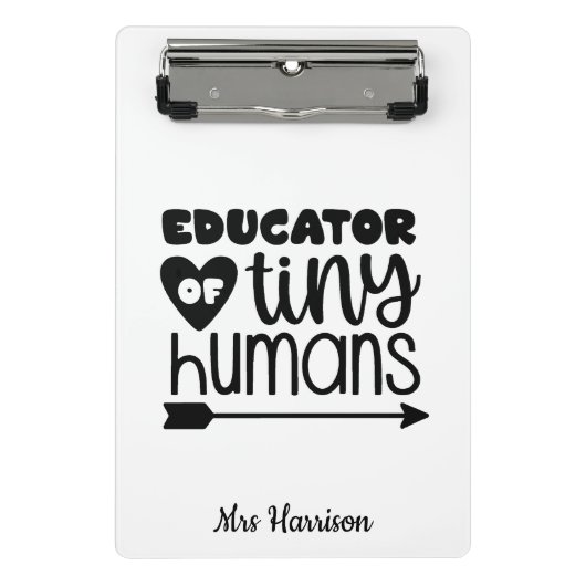 Funny Teacher gepersonaliseerd cadeau Mini Klembord (Voorkant)