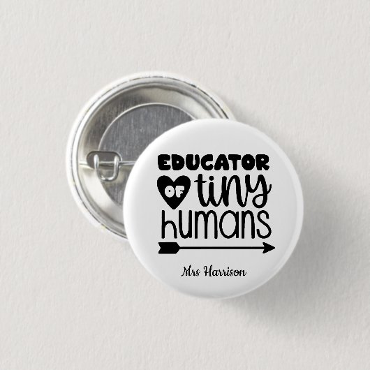 Funny Teacher gepersonaliseerd cadeau Ronde Button 3,2 Cm (Voorkant /achterkant)