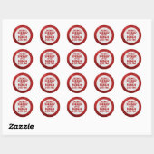 Funny Teacher Gezegde Red Glitter Sparkle Humor Ronde Sticker (Vel)