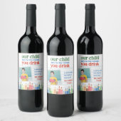 Funny Teacher Gift Wine Bottle Label  Wijn Etiket (Flessen)