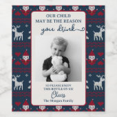 Funny Teacher Gift Wine Label - kerstcadeau Wijn Etiket (Enkel label)