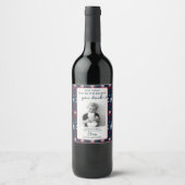 Funny Teacher Gift Wine Label - kerstcadeau Wijn Etiket (Voorkant)